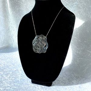 Designer Alucik Sterling Silver 925 Abstract Necklace